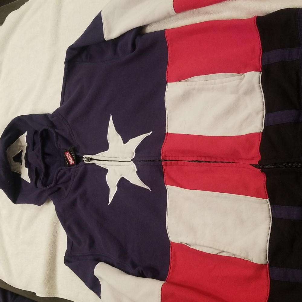 Marvel Captain America Hoodie with eye slots. Could be used as a costume